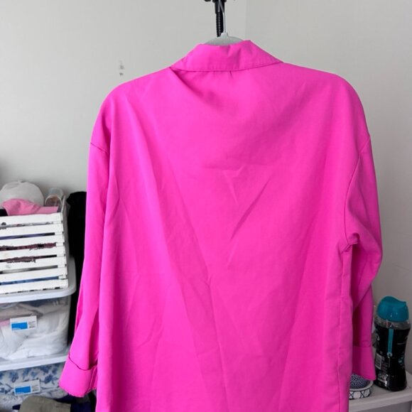 Hot Pink Button Up - Picture 2 of 2